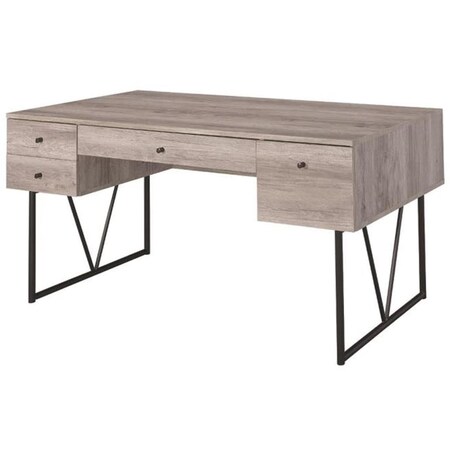 Coaster 30.5 x 63 x 28.75 in. Writing Desk, Grey Driftwood 801999
